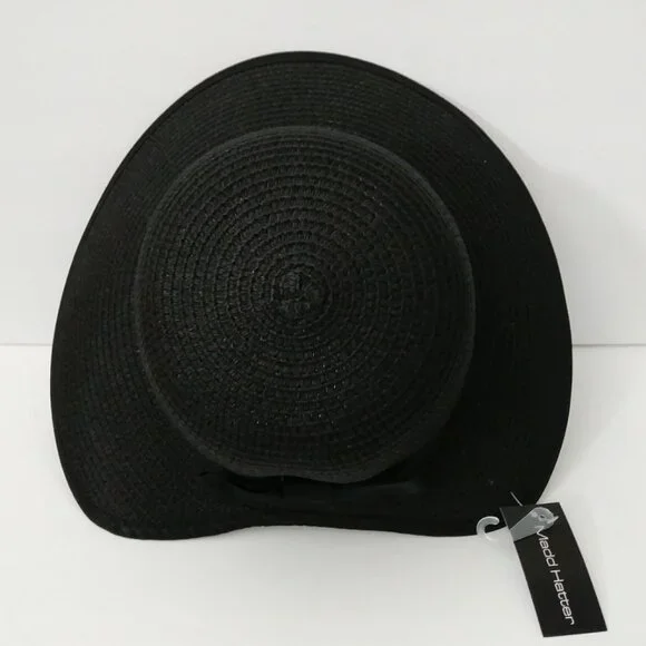Madd Hatter Straw Black Hat - Picture 7 of 10